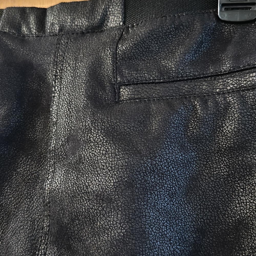 ABS Platinum Women’s Faux Leather Leggings Black Size 2 - Picture 9 of 12
